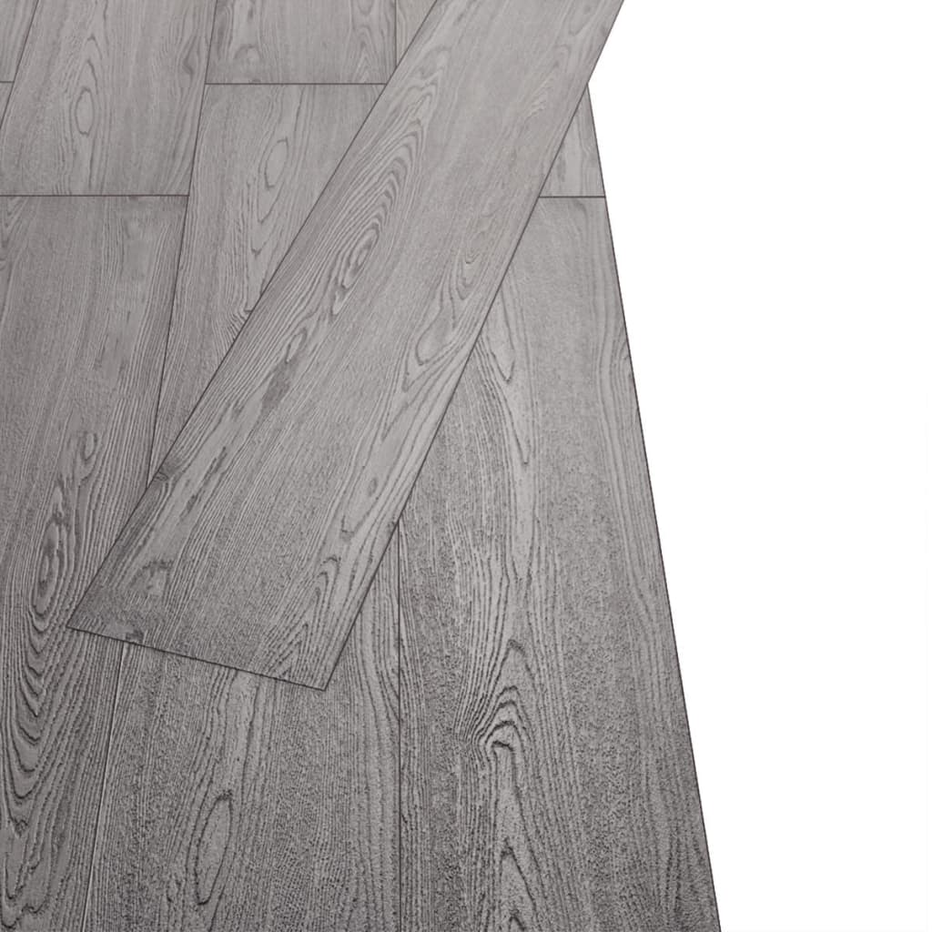 Vloerplanken niet-zelfklevend 5,26 m² 2 mm PVC donkergrijs Vloeren | Creëer jouw Trendy Thuis | Gratis bezorgd & Retour | Trendy.nl