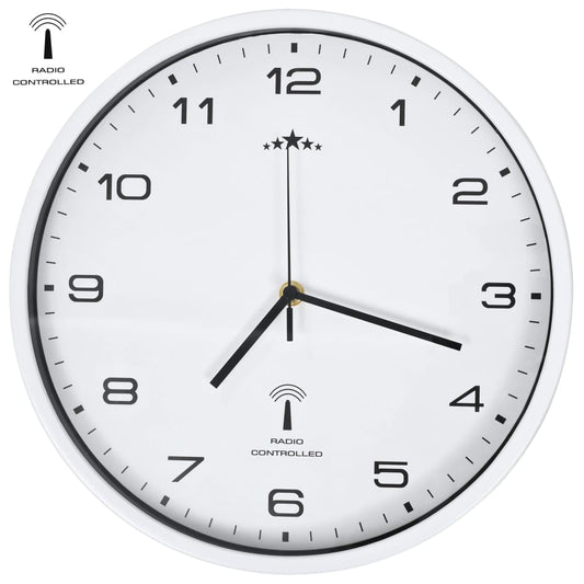 Wandklok met quartz uurwerk radiogestuurd 31 cm wit Wandklokken | Creëer jouw Trendy Thuis | Gratis bezorgd & Retour | Trendy.nl