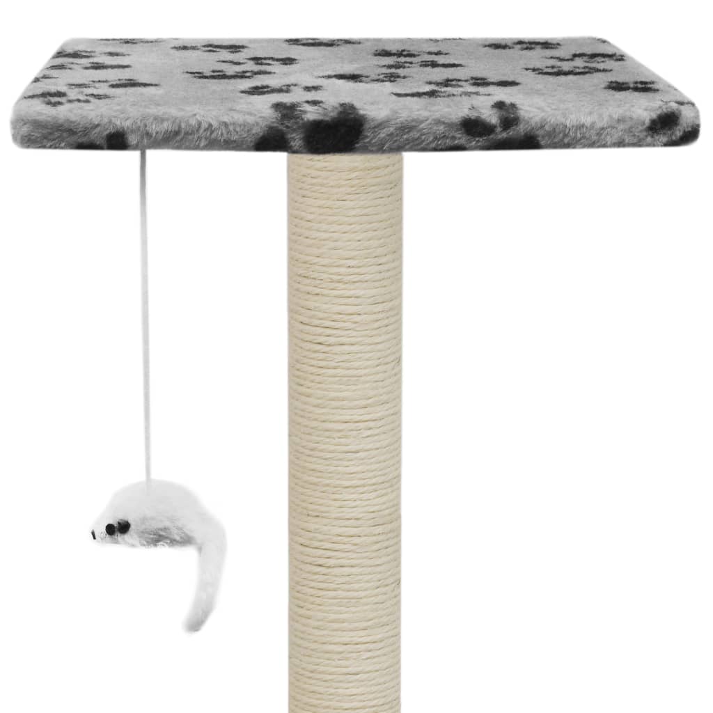 Kattenkrabpaal met sisal krabpalen 95 cm pootafdrukken grijs Kattenmeubels | Creëer jouw Trendy Thuis | Gratis bezorgd & Retour | Trendy.nl