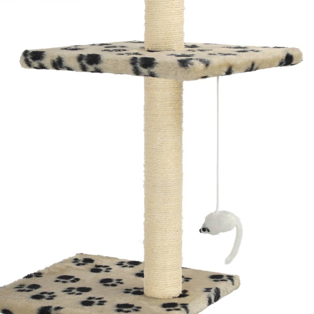 Kattenkrabpaal met sisal krabpalen 260 cm pootafdrukken beige Kattenmeubels | Creëer jouw Trendy Thuis | Gratis bezorgd & Retour | Trendy.nl