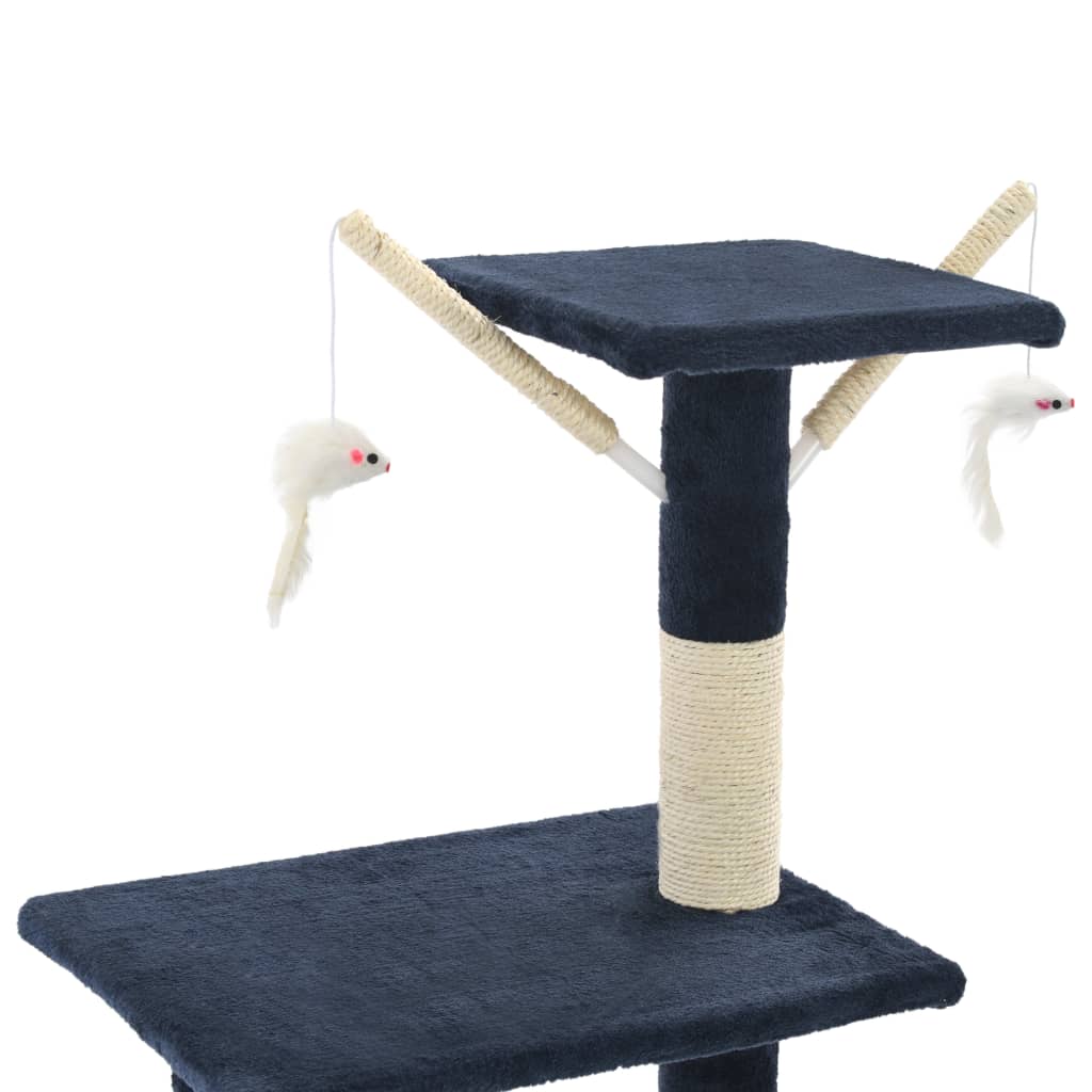 Kattenkrabpaal met sisal krabpalen 138 cm donkerblauw Kattenmeubels | Creëer jouw Trendy Thuis | Gratis bezorgd & Retour | Trendy.nl