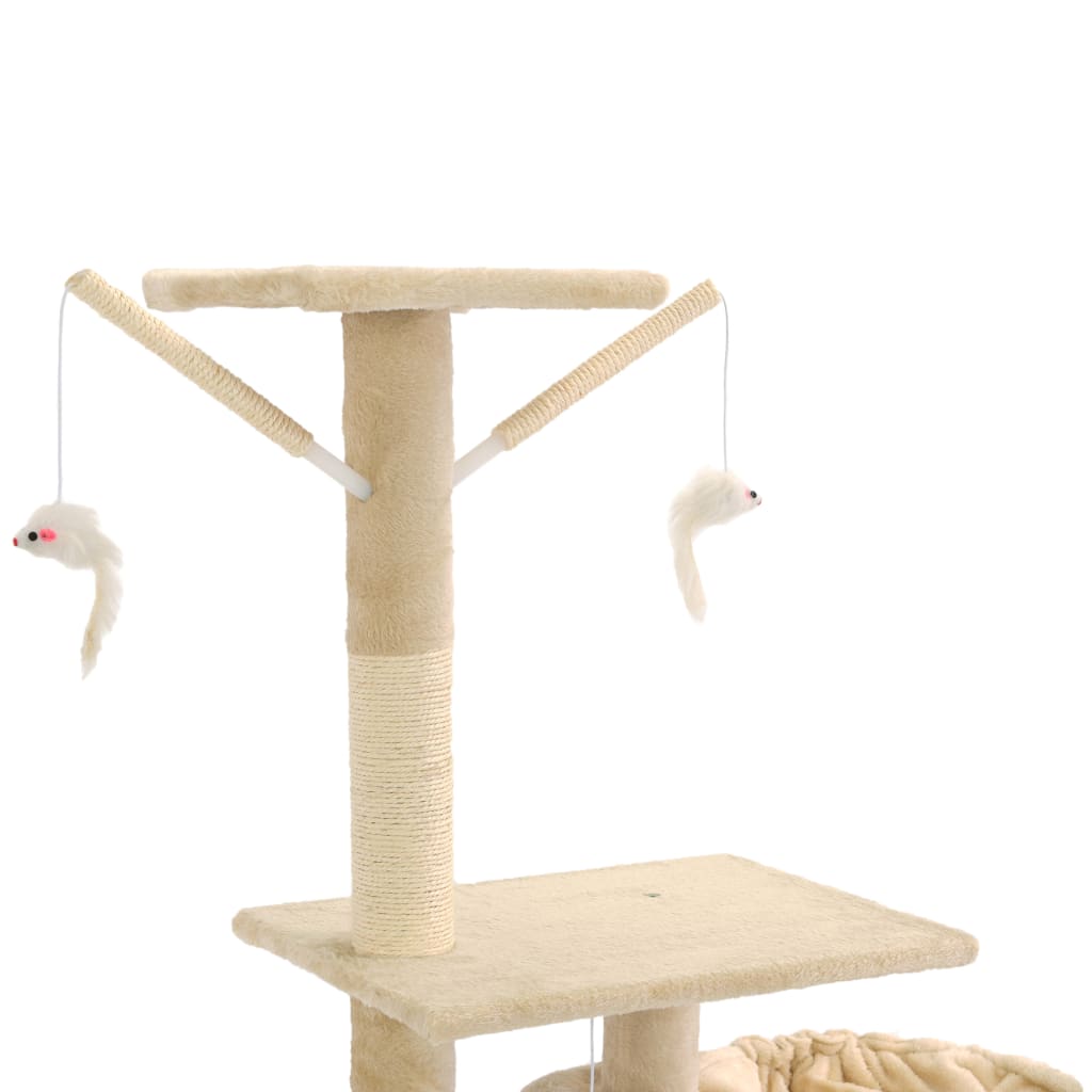 Kattenkrabpaal met sisal krabpalen 230-250 cm beige Kattenmeubels | Creëer jouw Trendy Thuis | Gratis bezorgd & Retour | Trendy.nl