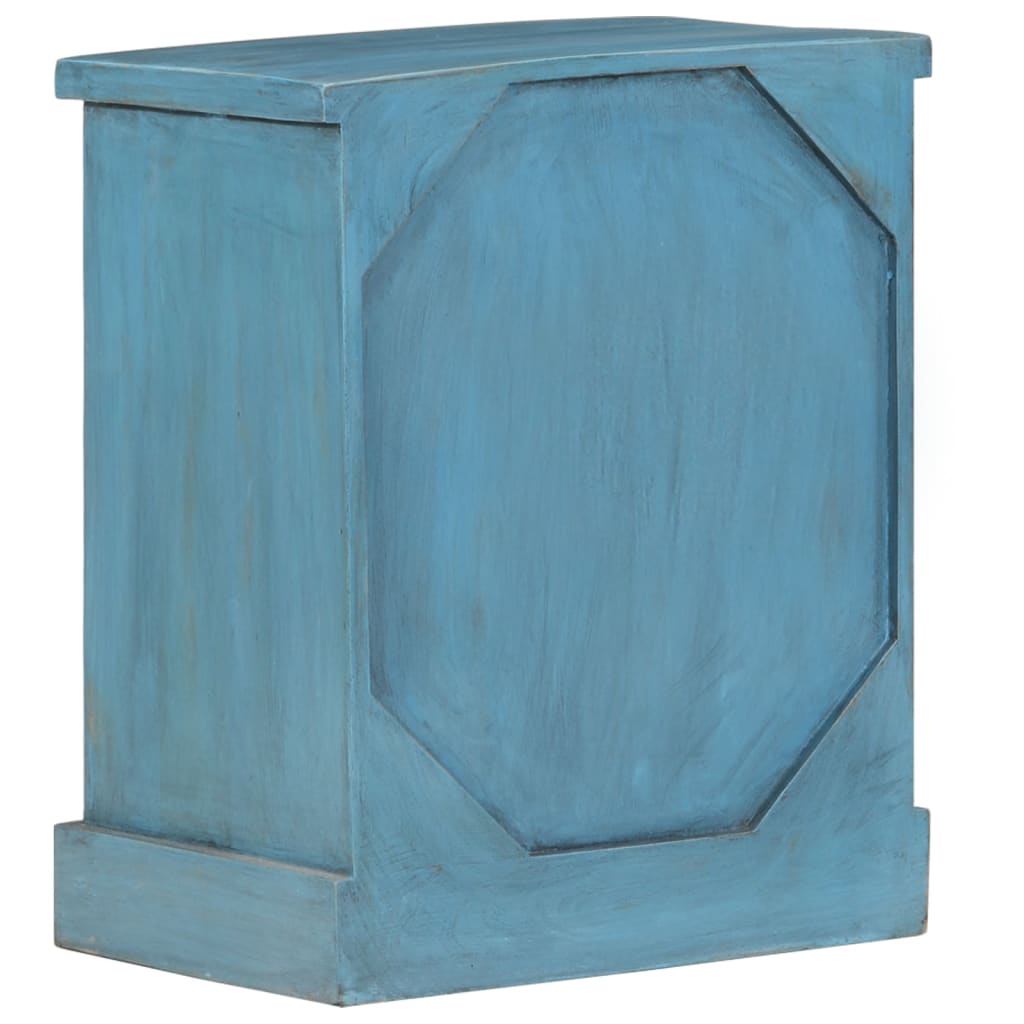 Nachtkastje 40x30x50 cm massief mangohout blauw Nachtkastjes | Creëer jouw Trendy Thuis | Gratis bezorgd & Retour | Trendy.nl