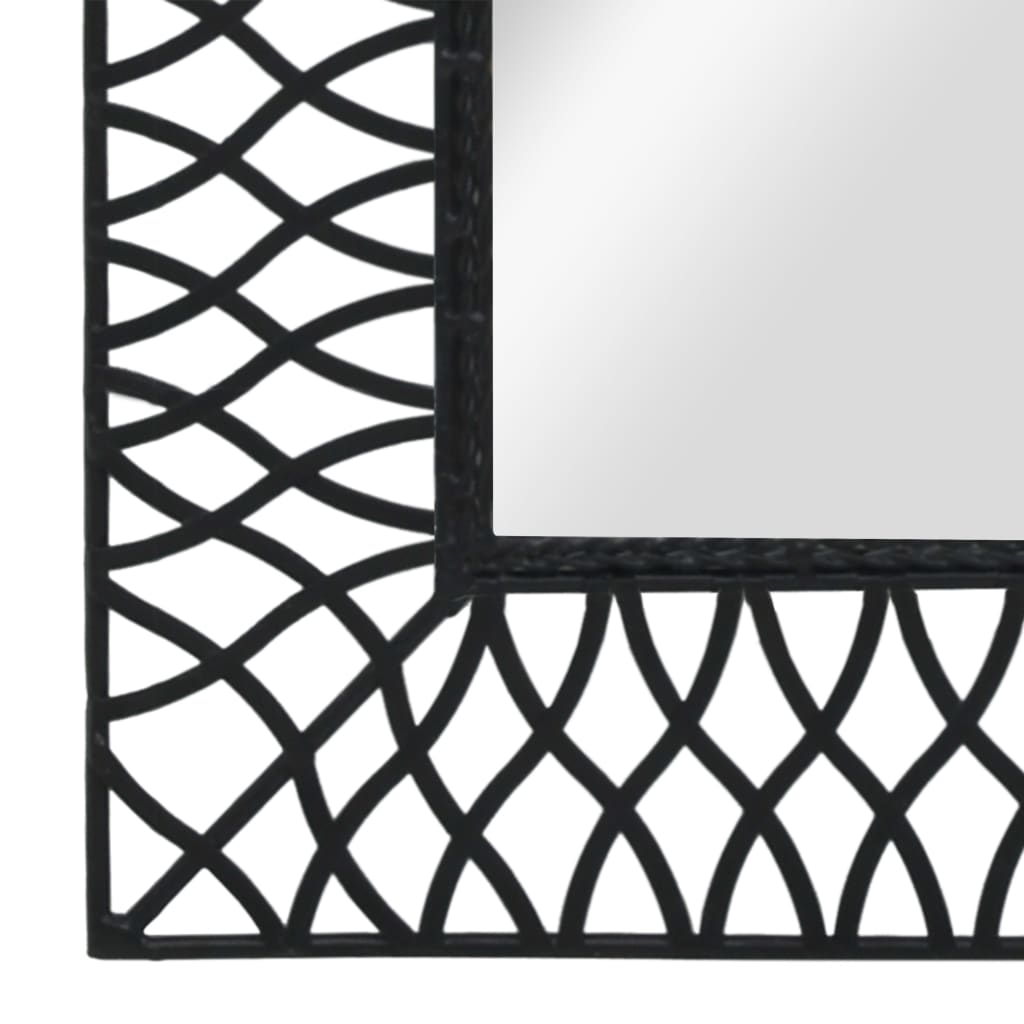 Wandspiegel gebogen 50x80 cm zwart Spiegels | Creëer jouw Trendy Thuis | Gratis bezorgd & Retour | Trendy.nl