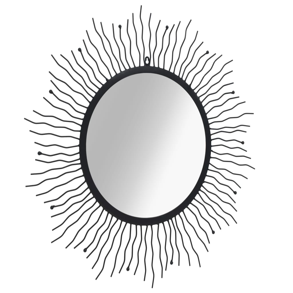 Wandspiegel sunburst 80 cm zwart Spiegels | Creëer jouw Trendy Thuis | Gratis bezorgd & Retour | Trendy.nl