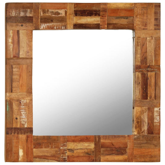 Wandspiegel 60x60 cm massief gerecycled hout Spiegels | Creëer jouw Trendy Thuis | Gratis bezorgd & Retour | Trendy.nl