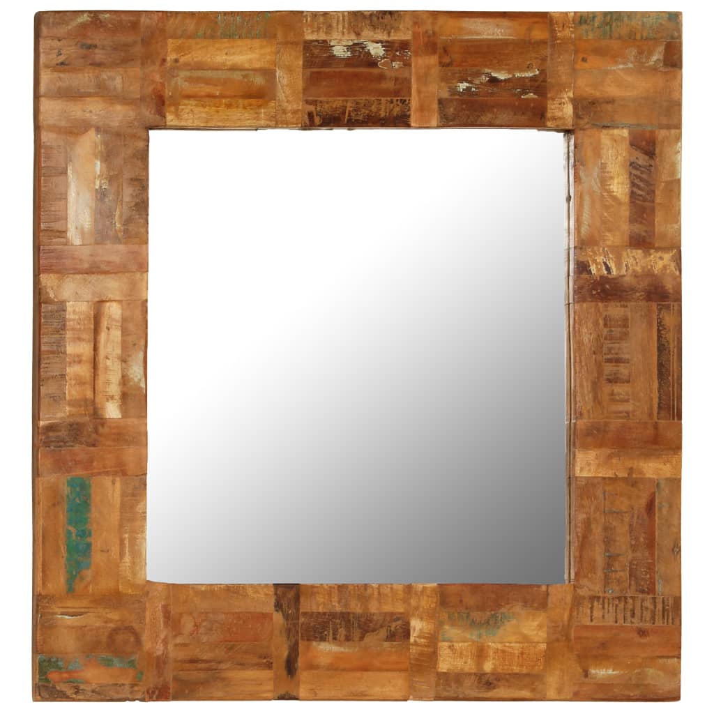 Wandspiegel 60x60 cm massief gerecycled hout Spiegels | Creëer jouw Trendy Thuis | Gratis bezorgd & Retour | Trendy.nl