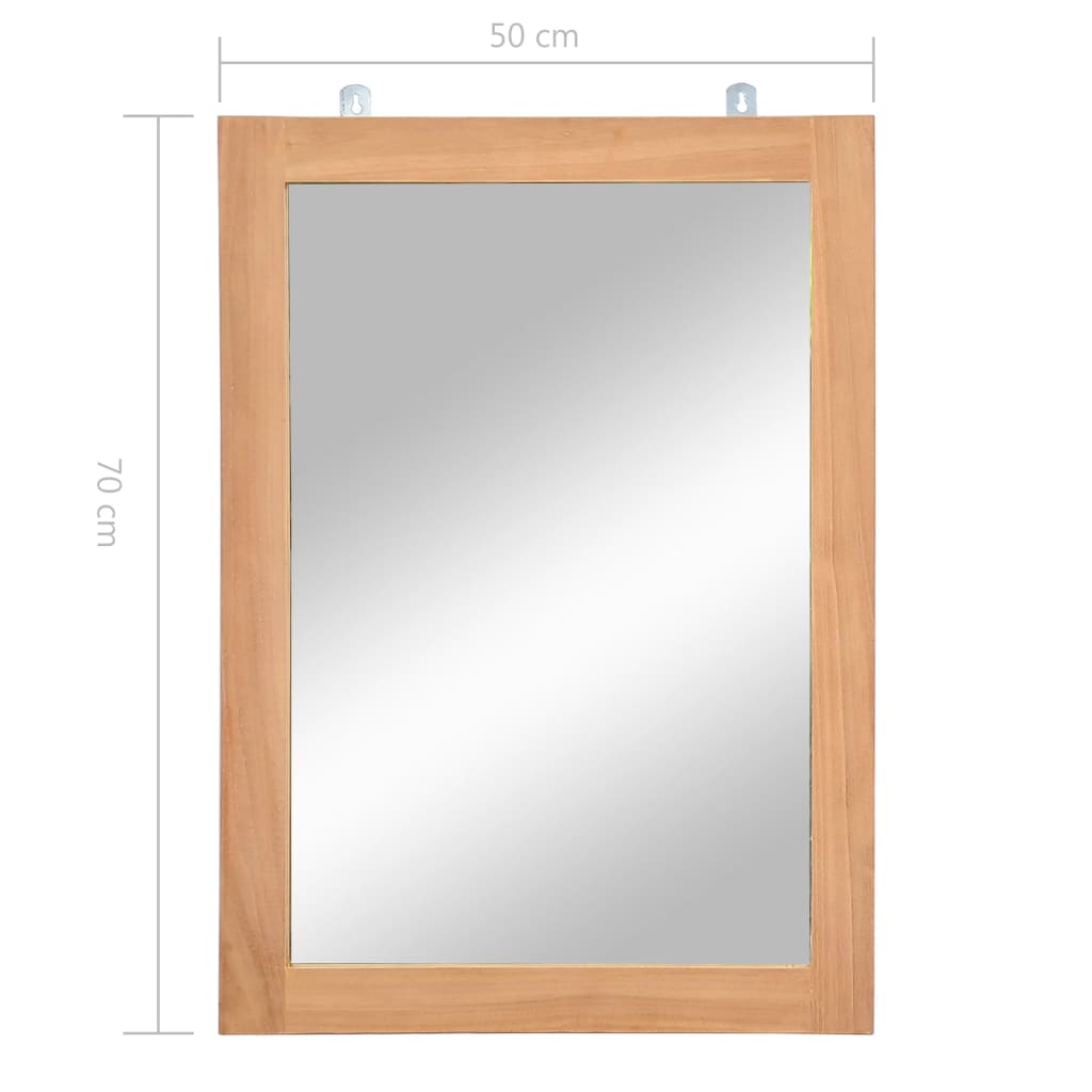 Wandspiegel 50x70 cm massief teakhout Spiegels | Creëer jouw Trendy Thuis | Gratis bezorgd & Retour | Trendy.nl