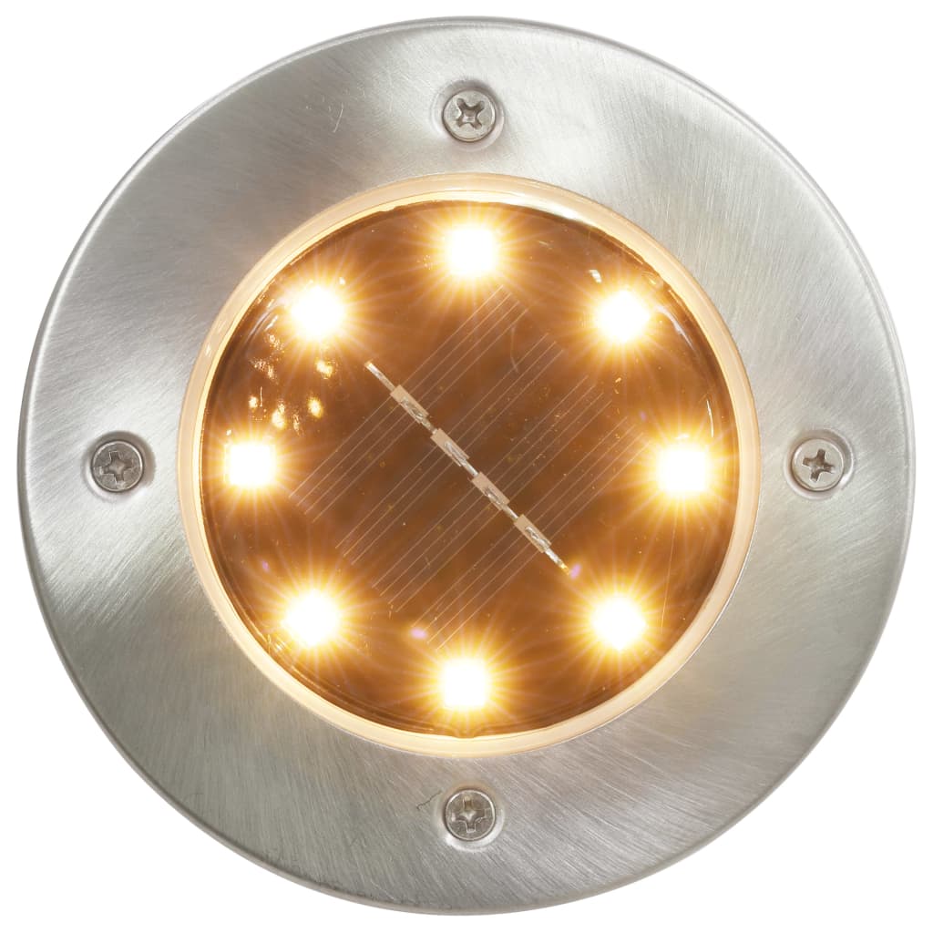 Grondlampen 8 st solar LED warmwit Buitenverlichting | Creëer jouw Trendy Thuis | Gratis bezorgd & Retour | Trendy.nl
