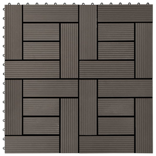 Terrastegels 30x30 cm 1 m² HKC donkerbruin 11 st Vloeren | Creëer jouw Trendy Thuis | Gratis bezorgd & Retour | Trendy.nl