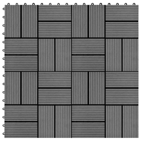 Terrastegels 30x30 cm 1 m² HKC grijs 11 st Vloeren | Creëer jouw Trendy Thuis | Gratis bezorgd & Retour | Trendy.nl
