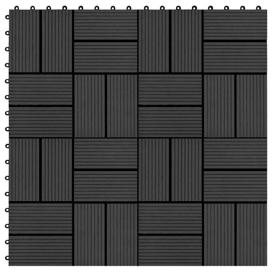 Terrastegels 30x30 cm 1 m² HKC zwart 11 st Vloeren | Creëer jouw Trendy Thuis | Gratis bezorgd & Retour | Trendy.nl
