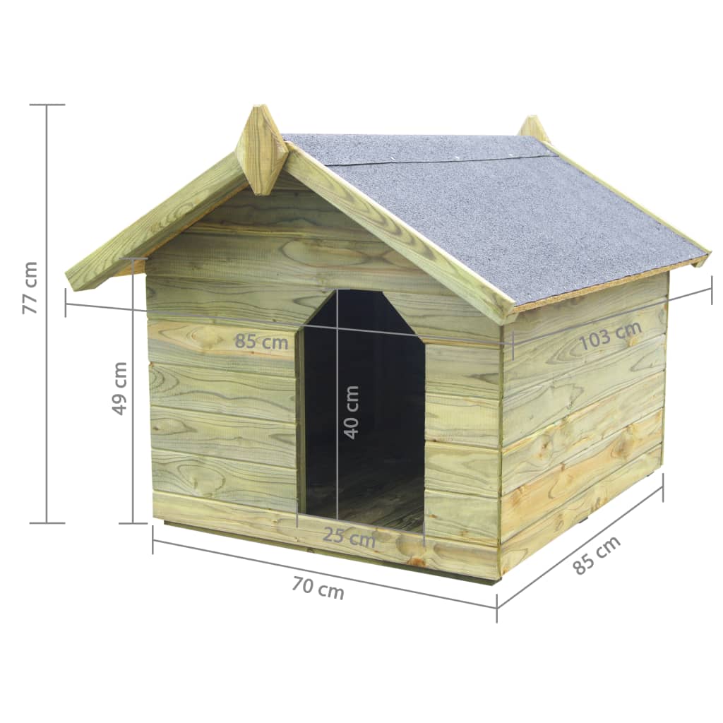 Hondenhok voor tuin met opklapbaar dak geïmpregneerd grenenhout Hondenhokken | Creëer jouw Trendy Thuis | Gratis bezorgd & Retour | Trendy.nl