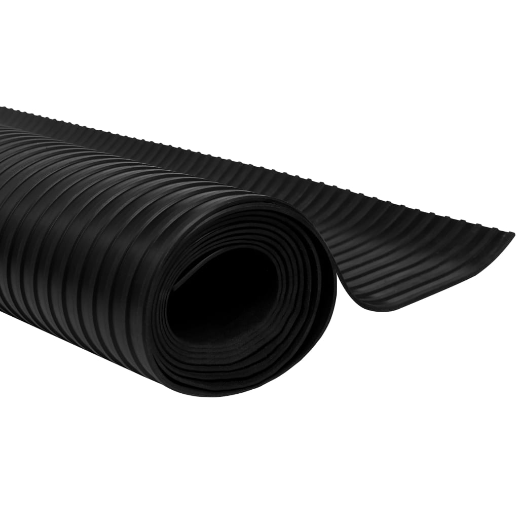 Vloermat anti-slip 3 mm 1,5x2 m rubber brede ribbel Vloeren | Creëer jouw Trendy Thuis | Gratis bezorgd & Retour | Trendy.nl