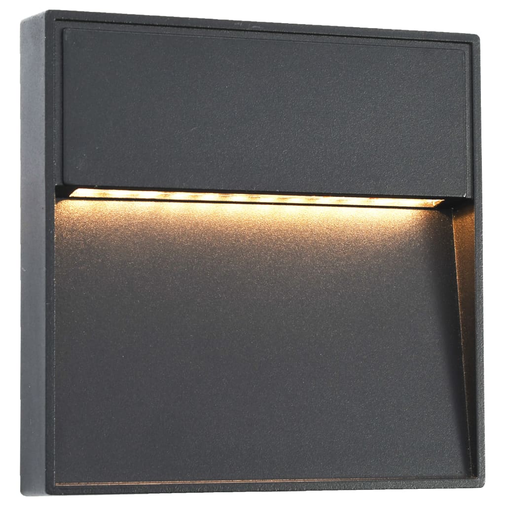 LED-buitenwandlampen 2 st 3 W vierkant zwart Buitenverlichting | Creëer jouw Trendy Thuis | Gratis bezorgd & Retour | Trendy.nl