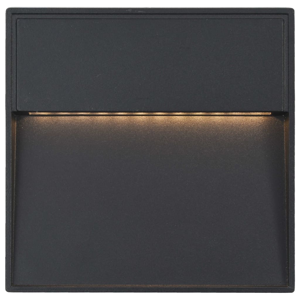 LED-buitenwandlampen 2 st 3 W vierkant zwart Buitenverlichting | Creëer jouw Trendy Thuis | Gratis bezorgd & Retour | Trendy.nl