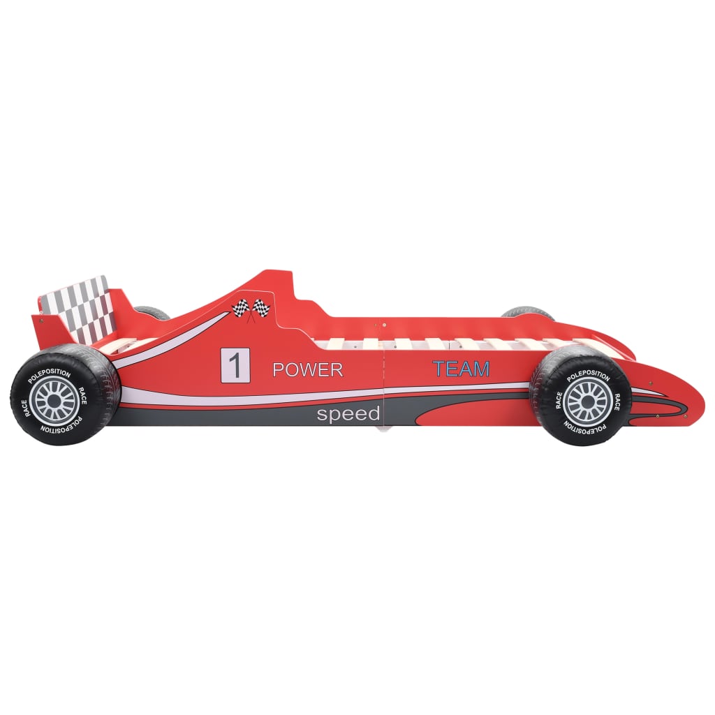 Kinderbed raceauto rood 90x200 cm
