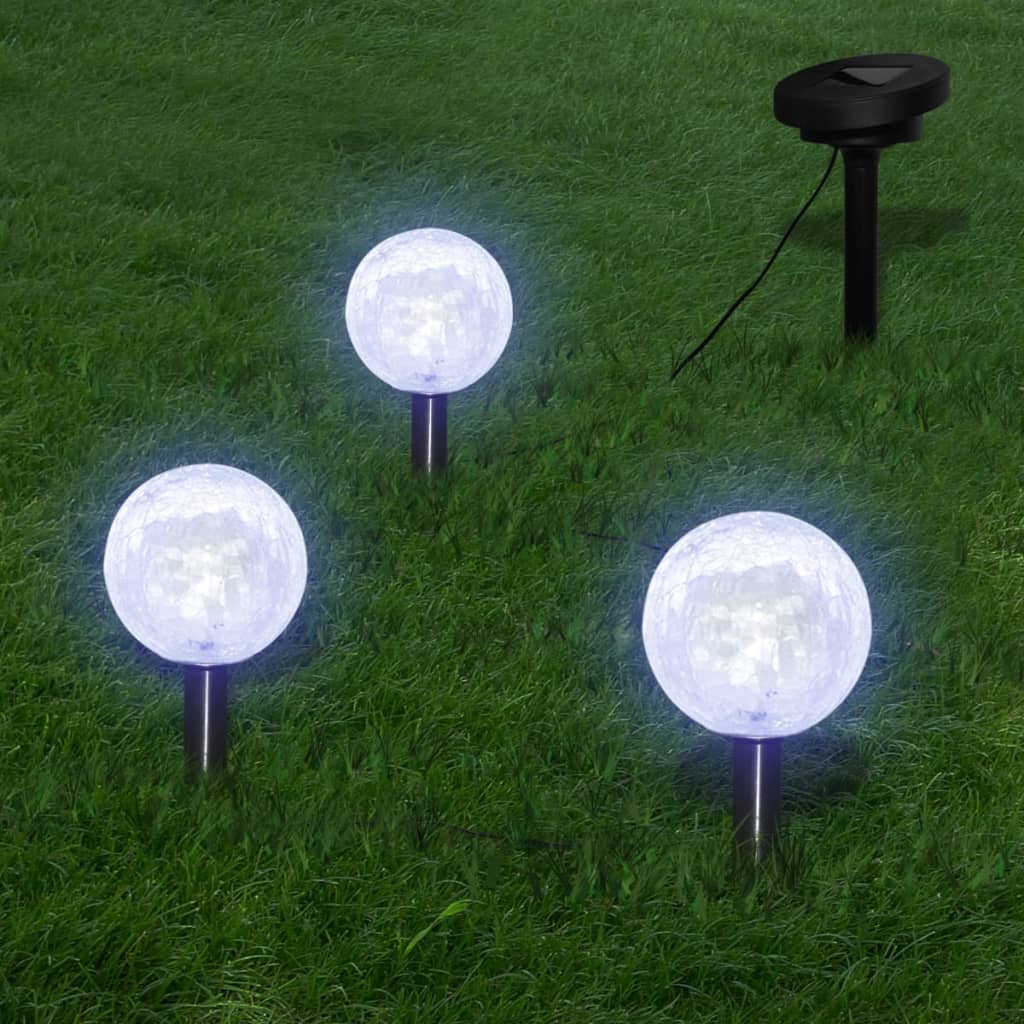 Solarbollampen 3 st LED met grondankers en zonnepaneel Buitenverlichting | Creëer jouw Trendy Thuis | Gratis bezorgd & Retour | Trendy.nl