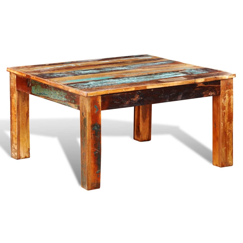 Trendy salontafel vierkant gerecycled hout