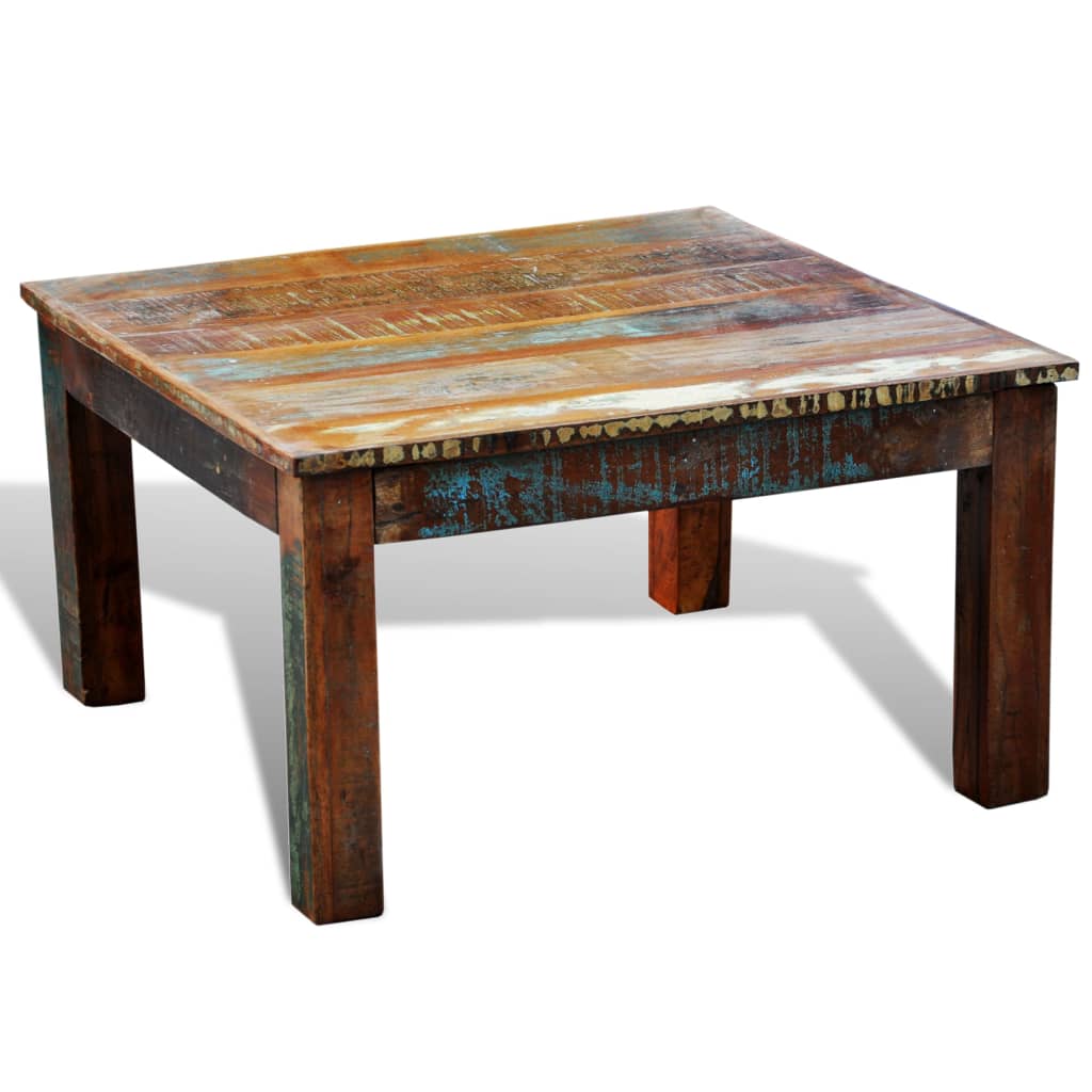 Trendy salontafel vierkant gerecycled hout