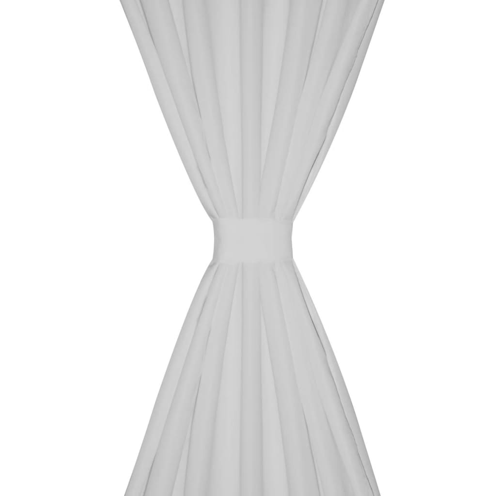 Micro-Satijnen Gordijnen met Ringen 140 x 225 cm 2 stuks (Wit) Gordijnen & vitrages | Creëer jouw Trendy Thuis | Gratis bezorgd & Retour | Trendy.nl