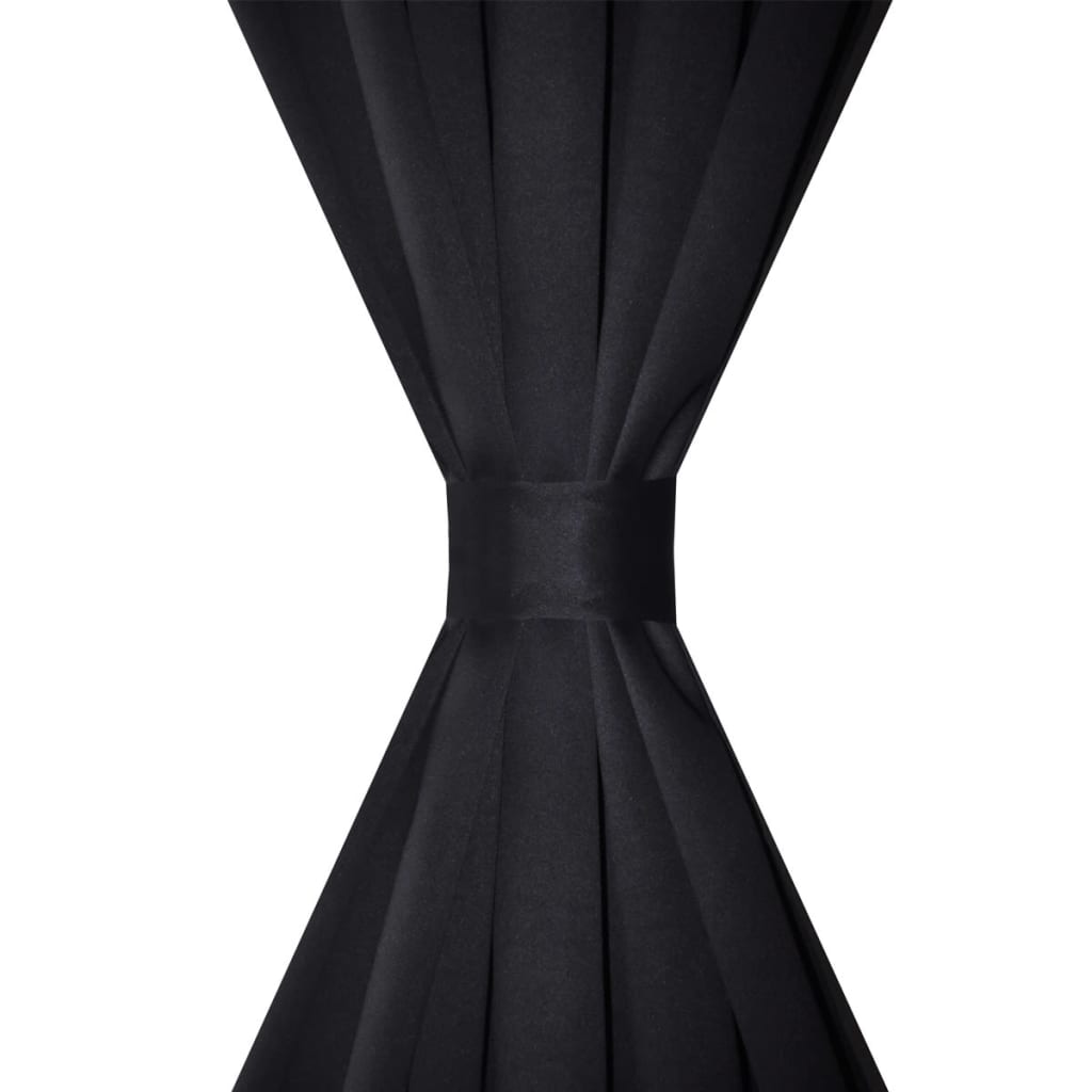 Gordijnen met gleuven 135 x 245 cm zwart 2 st Gordijnen & vitrages | Creëer jouw Trendy Thuis | Gratis bezorgd & Retour | Trendy.nl