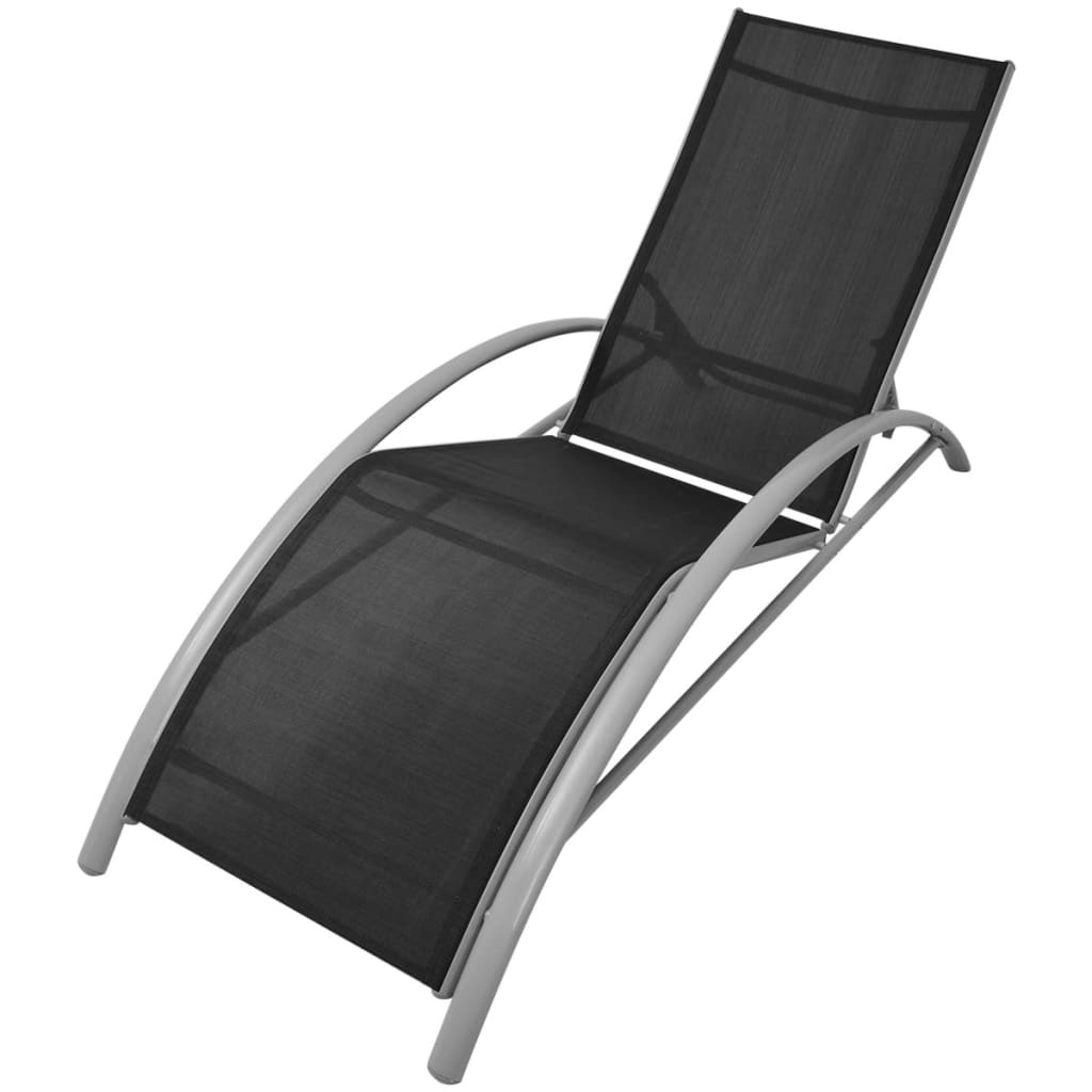 Ligbedden met tafel aluminium zwart Ligstoelen | Creëer jouw Trendy Thuis | Gratis bezorgd & Retour | Trendy.nl