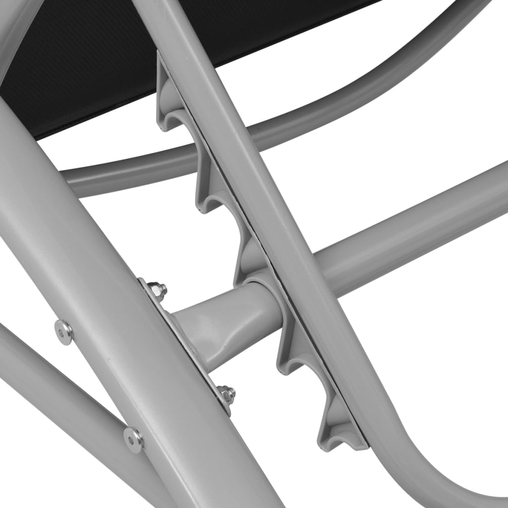 Ligbedden met tafel aluminium zwart Ligstoelen | Creëer jouw Trendy Thuis | Gratis bezorgd & Retour | Trendy.nl