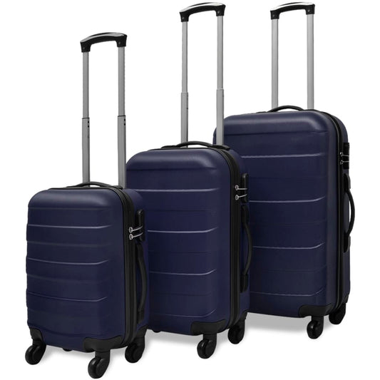 3-delige Kofferset hard 45,5/55/66 cm blauw Koffers | Creëer jouw Trendy Thuis | Gratis bezorgd & Retour | Trendy.nl