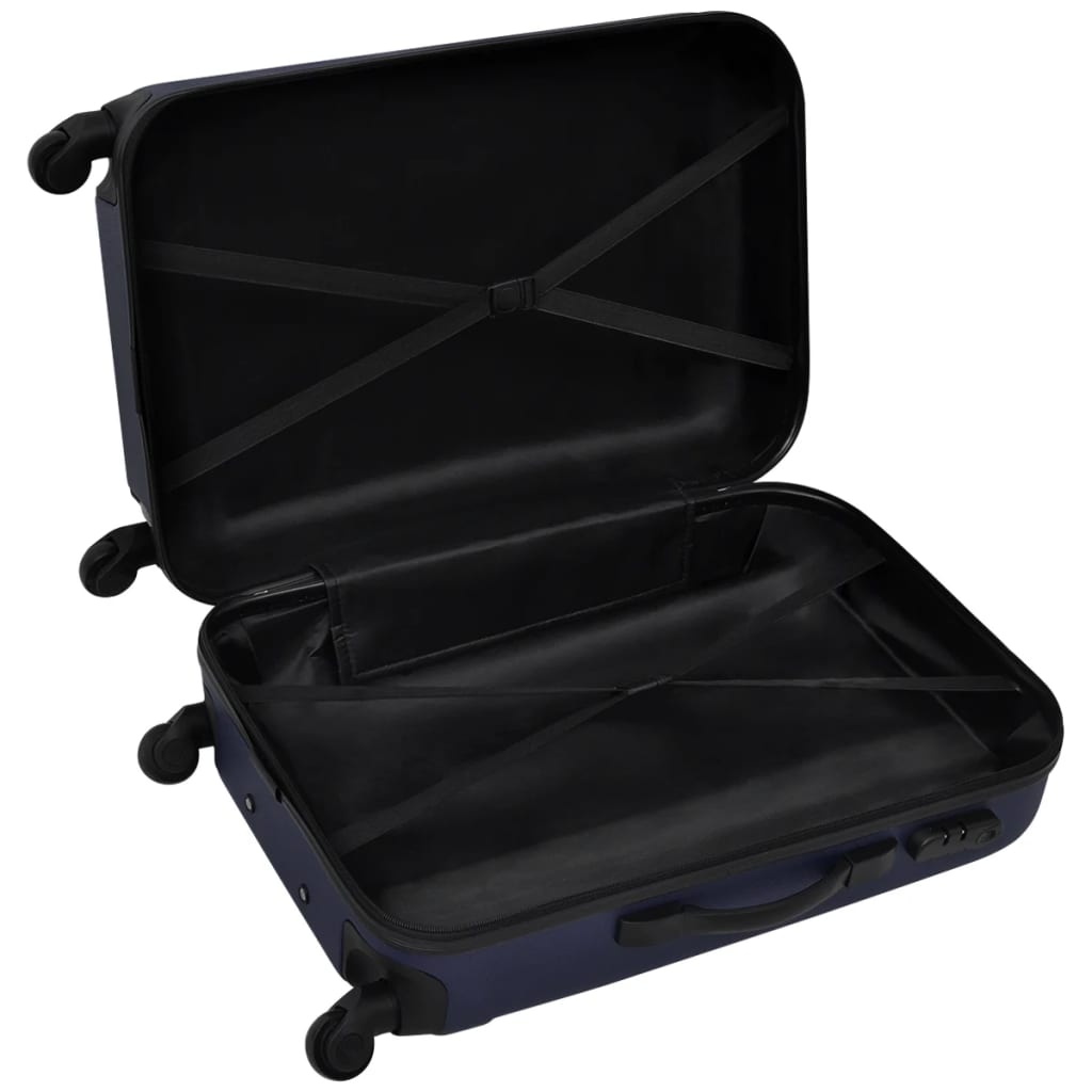 3-delige Kofferset hard 45,5/55/66 cm blauw Koffers | Creëer jouw Trendy Thuis | Gratis bezorgd & Retour | Trendy.nl