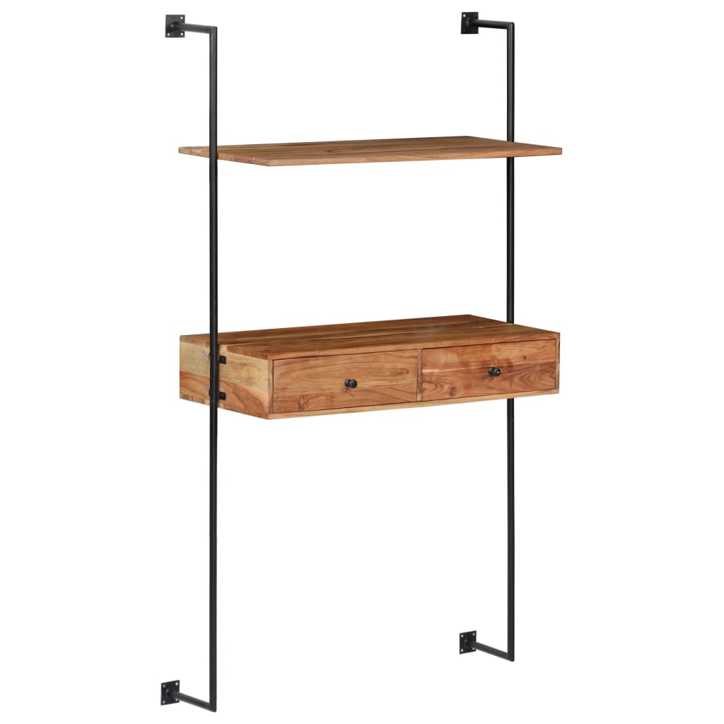 Wandbureau 90x40x170 cm massief acaciahout Wandplanken | Creëer jouw Trendy Thuis | Gratis bezorgd & Retour | Trendy.nl