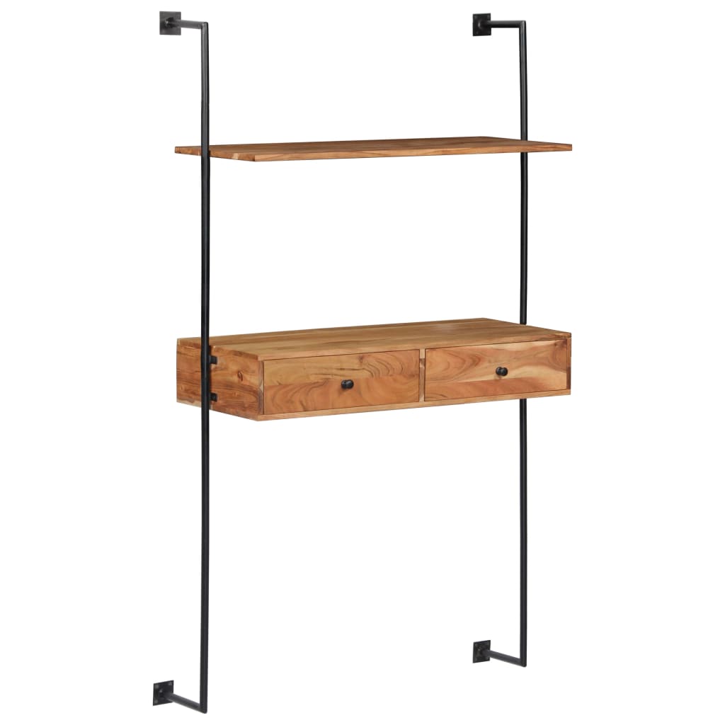 Wandbureau 90x40x170 cm massief acaciahout Wandplanken | Creëer jouw Trendy Thuis | Gratis bezorgd & Retour | Trendy.nl