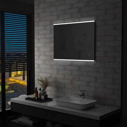Badkamerspiegel LED met aanraaksensor 80x60 cm Spiegels | Creëer jouw Trendy Thuis | Gratis bezorgd & Retour | Trendy.nl
