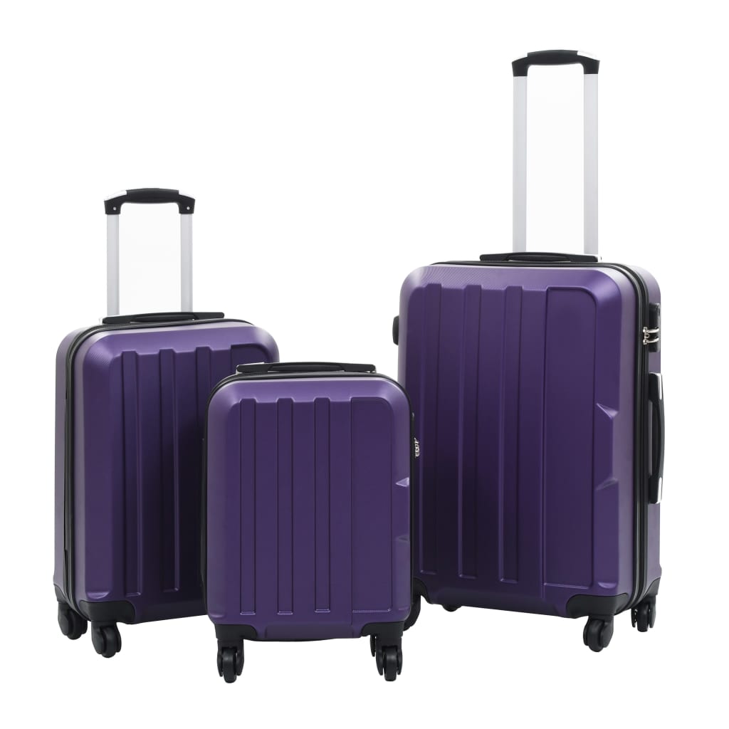 3-delige Harde kofferset ABS paars Koffers | Creëer jouw Trendy Thuis | Gratis bezorgd & Retour | Trendy.nl