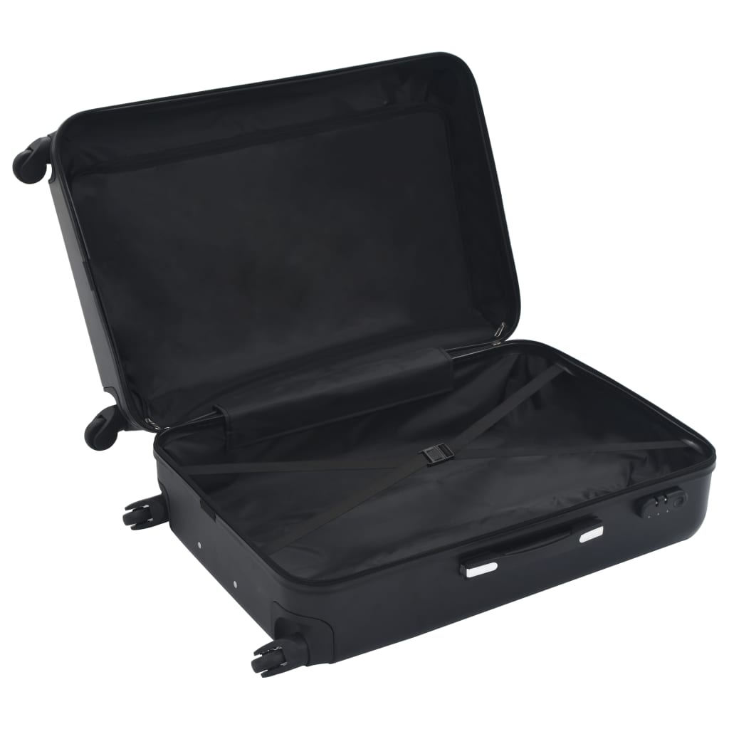 3-delige Harde kofferset ABS zwart Koffers | Creëer jouw Trendy Thuis | Gratis bezorgd & Retour | Trendy.nl