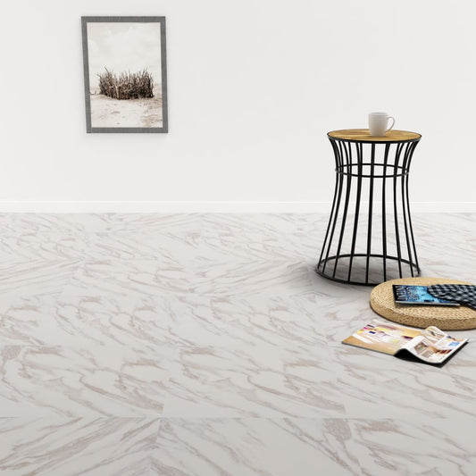 Vloerplanken zelfklevend 5,11 m² PVC wit marmerpatroon Vloeren | Creëer jouw Trendy Thuis | Gratis bezorgd & Retour | Trendy.nl