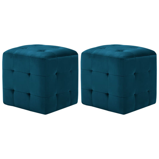Nachtkastjes 2 st 30x30x30 cm fluweel blauw Nachtkastjes | Creëer jouw Trendy Thuis | Gratis bezorgd & Retour | Trendy.nl