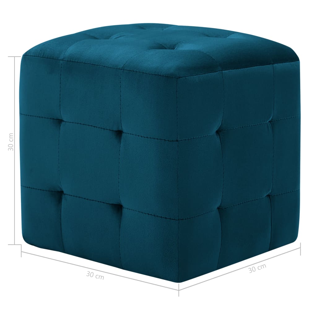 Nachtkastjes 2 st 30x30x30 cm fluweel blauw Nachtkastjes | Creëer jouw Trendy Thuis | Gratis bezorgd & Retour | Trendy.nl