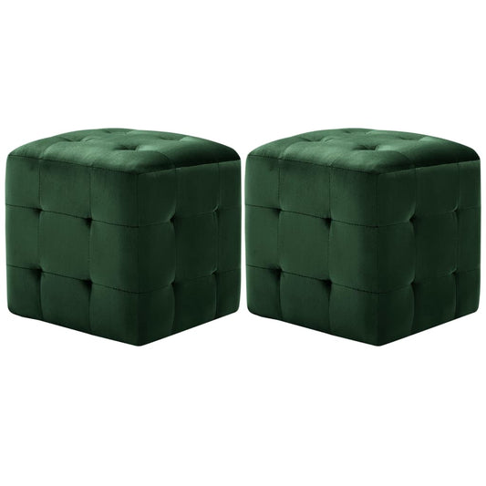 Nachtkastjes 2 st 30x30x30 cm fluweel groen Nachtkastjes | Creëer jouw Trendy Thuis | Gratis bezorgd & Retour | Trendy.nl