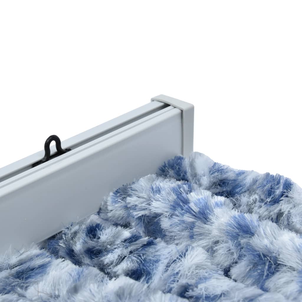 Vliegengordijn 56x185 cm chenille blauw, wit en zilver Raamhorren | Creëer jouw Trendy Thuis | Gratis bezorgd & Retour | Trendy.nl