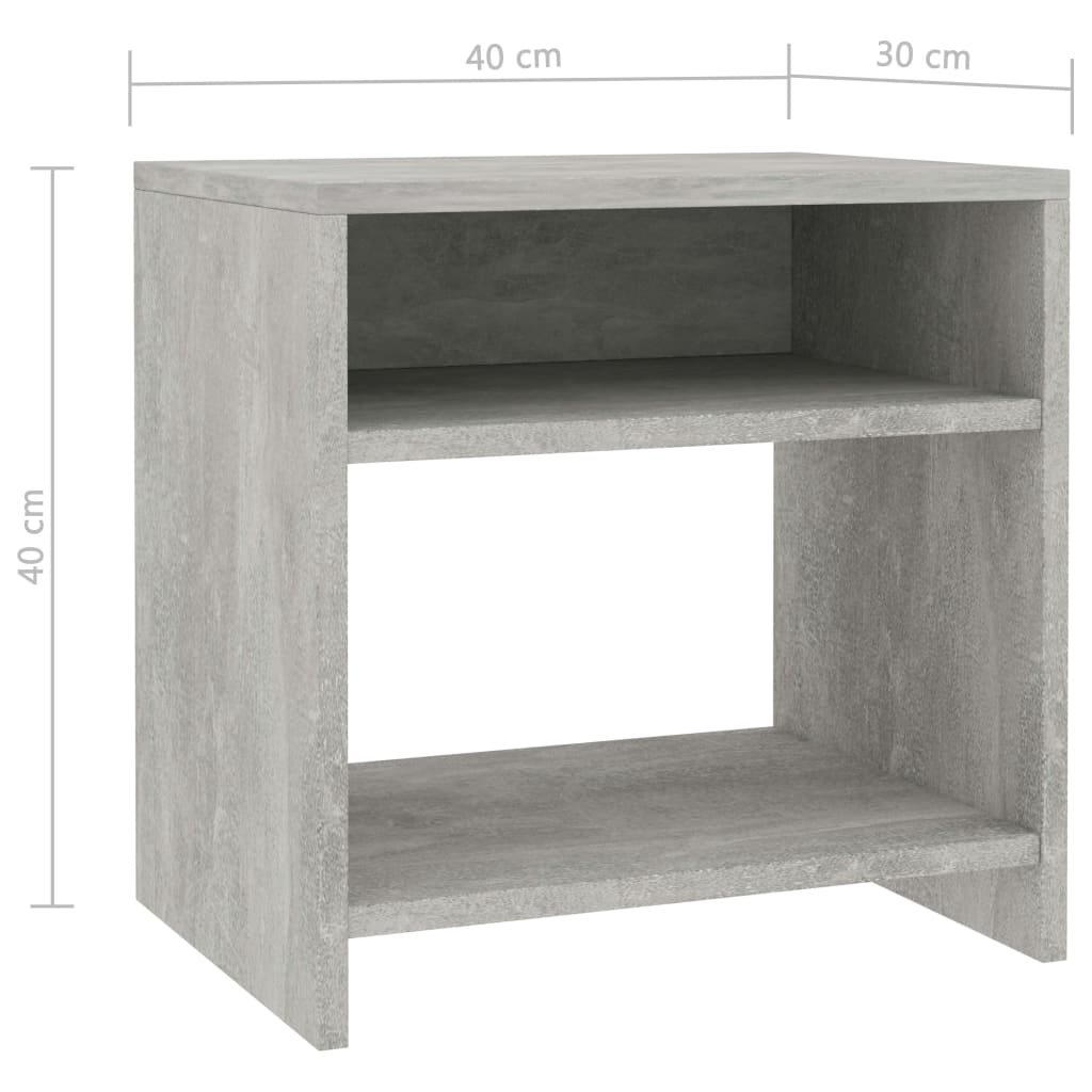 Nachtkastjes 2 st 40x30x40 cm bewerkt hout betongrijs Nachtkastjes | Creëer jouw Trendy Thuis | Gratis bezorgd & Retour | Trendy.nl