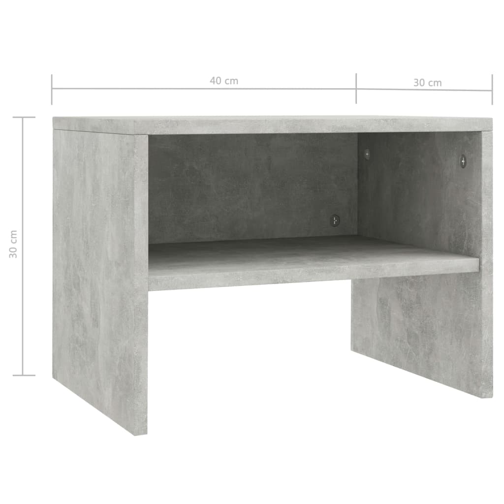 Nachtkastje 40x30x30 cm bewerkt hout betongrijs Nachtkastjes | Creëer jouw Trendy Thuis | Gratis bezorgd & Retour | Trendy.nl