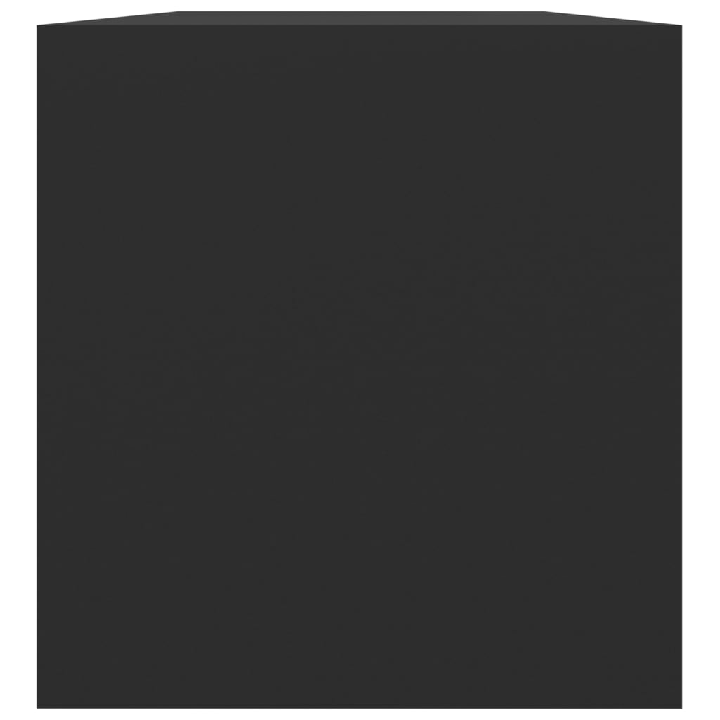 Opbergbox voor LP's 71x34x36 cm bewerkt hout zwart Cd- & dvd-kasten | Creëer jouw Trendy Thuis | Gratis bezorgd & Retour | Trendy.nl