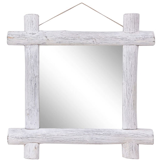 Spiegel houtblokken 70x70 cm massief gerecycled hout Spiegels | Creëer jouw Trendy Thuis | Gratis bezorgd & Retour | Trendy.nl