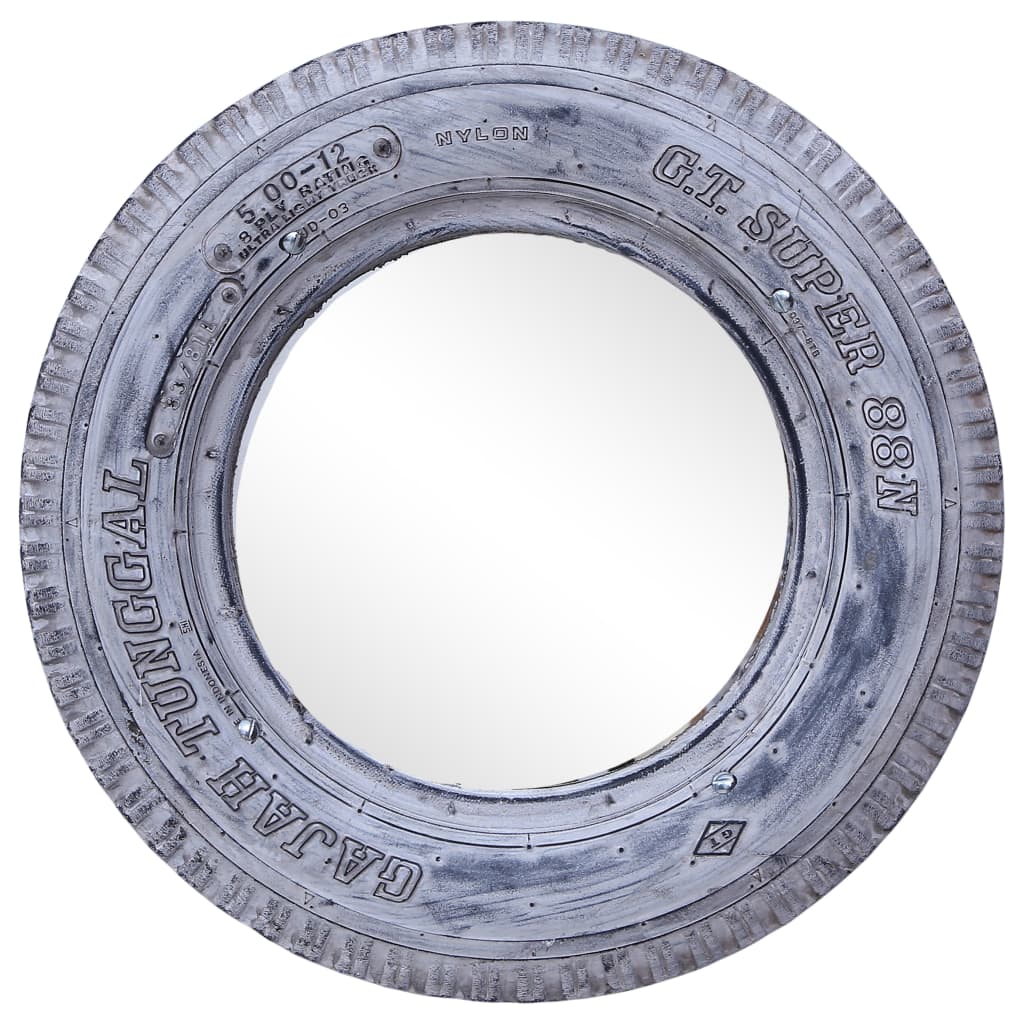 Spiegel 50 cm gerecyclede rubber band wit Spiegels | Creëer jouw Trendy Thuis | Gratis bezorgd & Retour | Trendy.nl