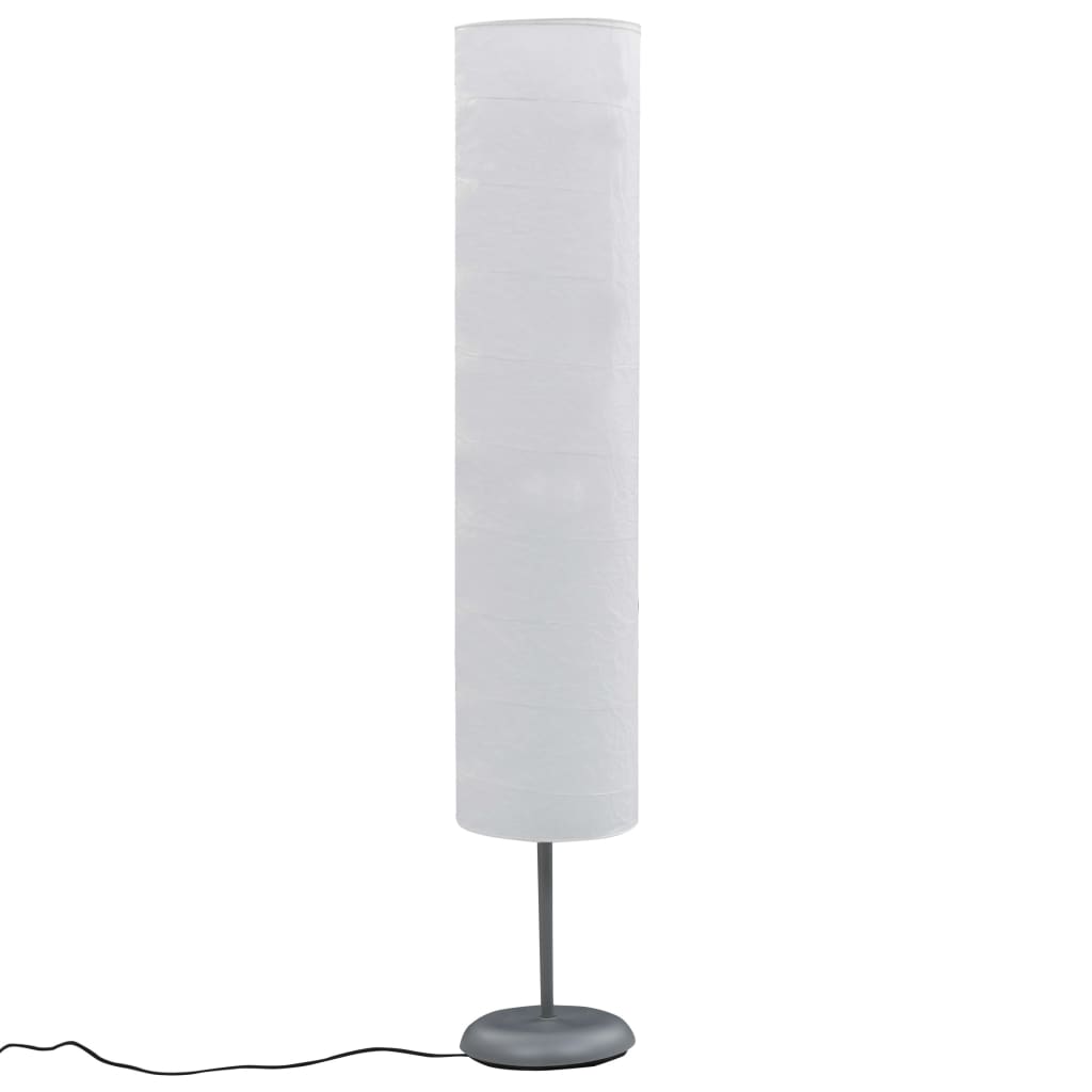 Vloerlamp met standaard E27 121 cm wit