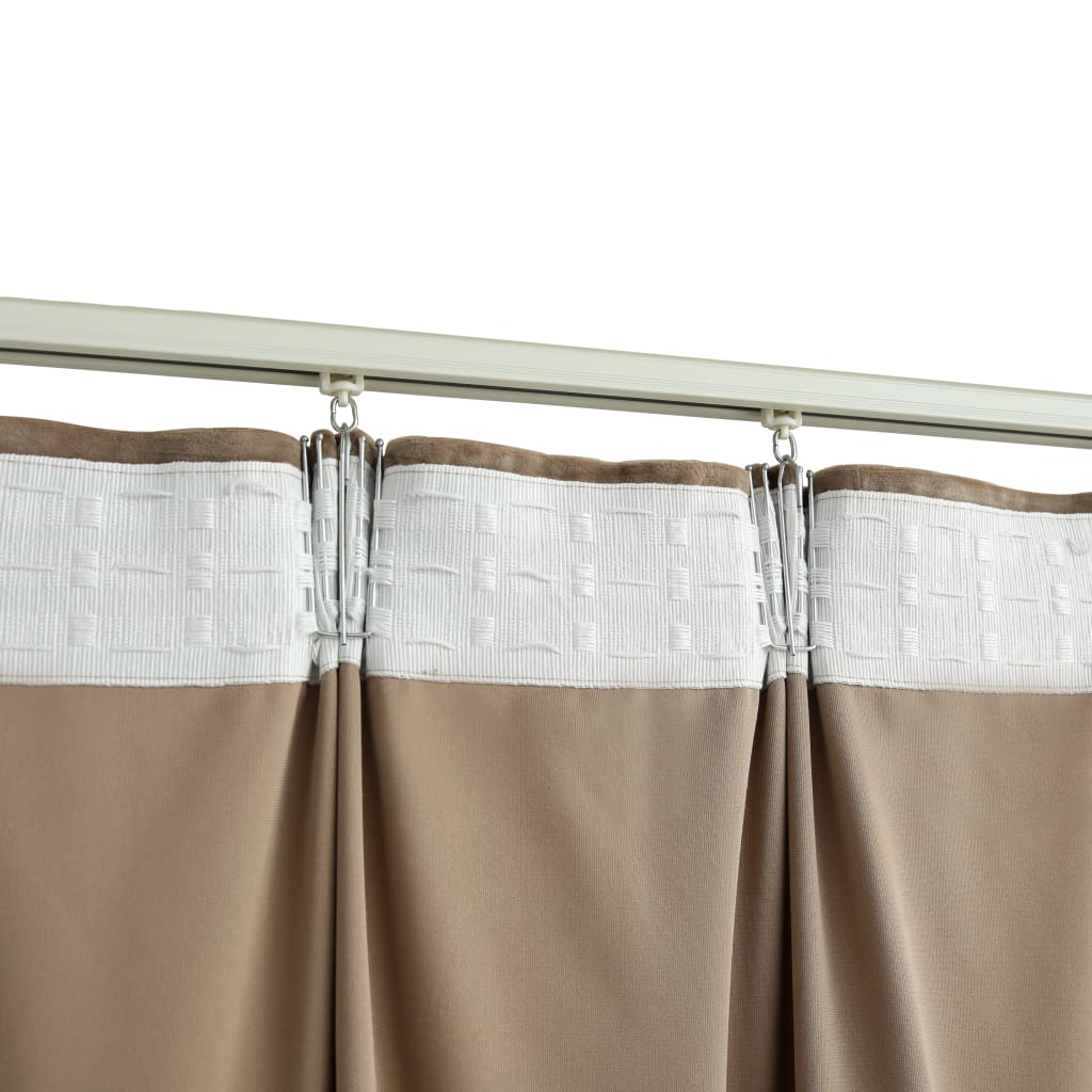 Gordijnen verduisterend 2 st met haken 140x225 cm fluweel beige Gordijnen & vitrages | Creëer jouw Trendy Thuis | Gratis bezorgd & Retour | Trendy.nl