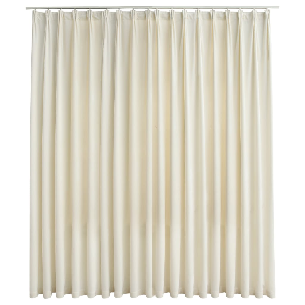 Gordijn verduisterend met haken 290x245 cm fluweel crème Gordijnen & vitrages | Creëer jouw Trendy Thuis | Gratis bezorgd & Retour | Trendy.nl