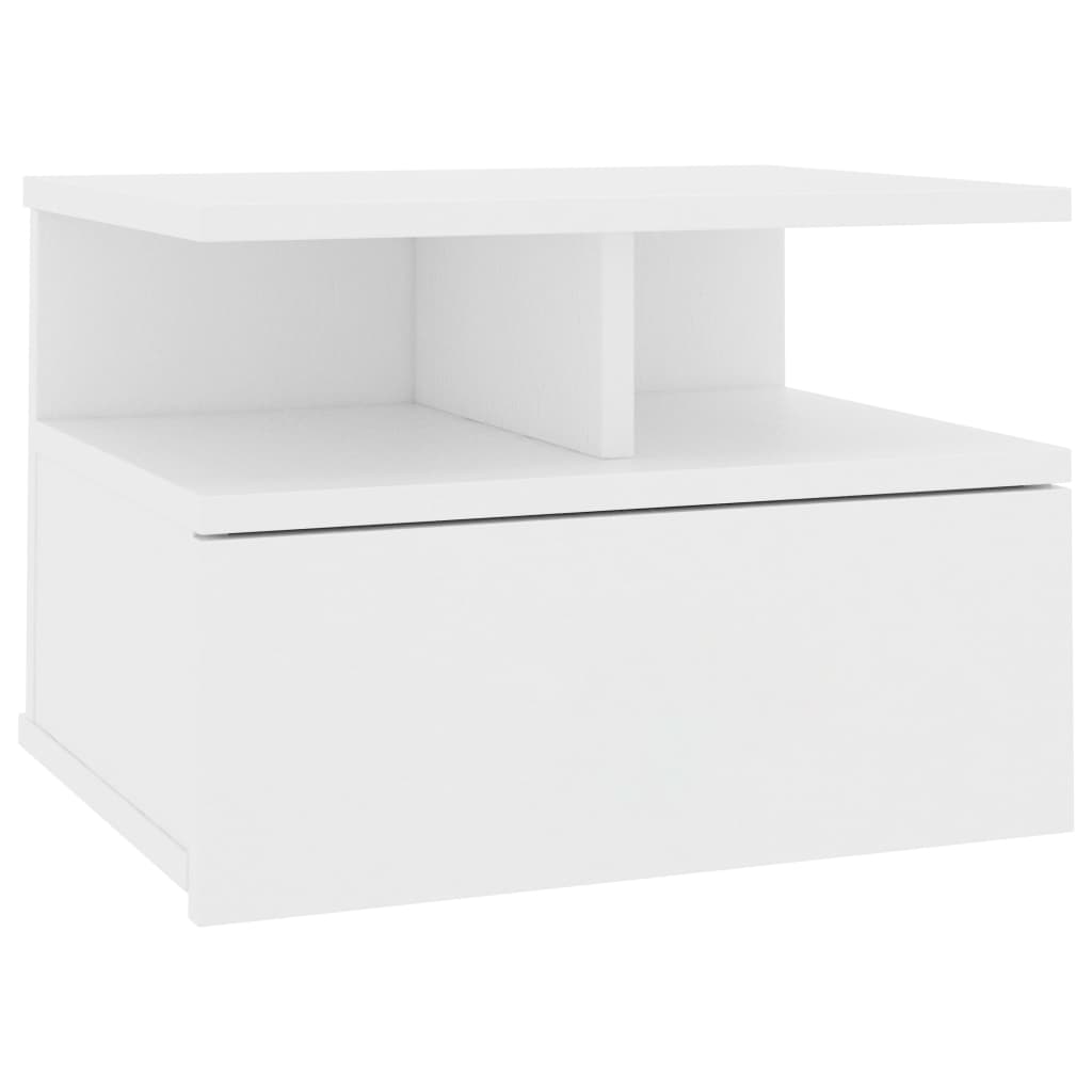 Nachtkastje zwevend 40x31x27 cm bewerkt hout wit Nachtkastjes | Creëer jouw Trendy Thuis | Gratis bezorgd & Retour | Trendy.nl
