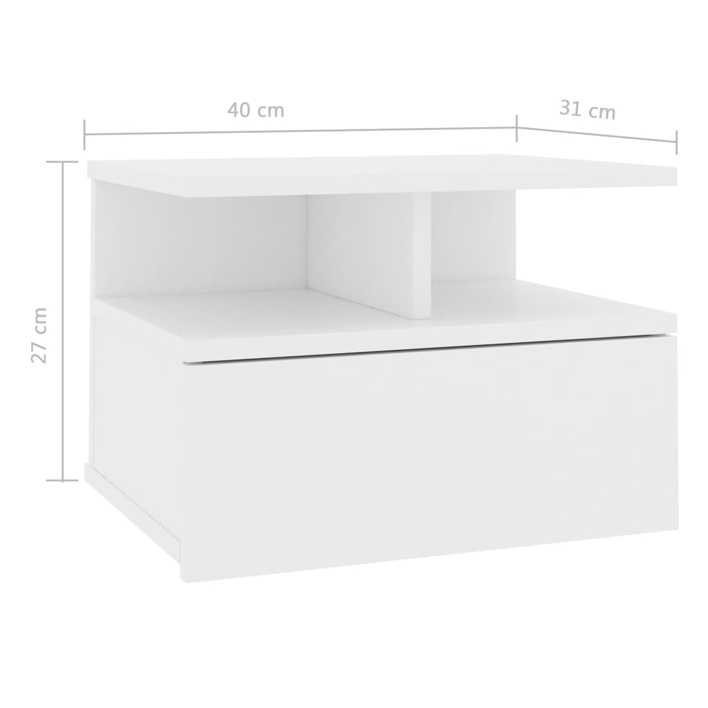 Nachtkastjes 2 st 40x31x27 cm bewerkt hout wit Nachtkastjes | Creëer jouw Trendy Thuis | Gratis bezorgd & Retour | Trendy.nl